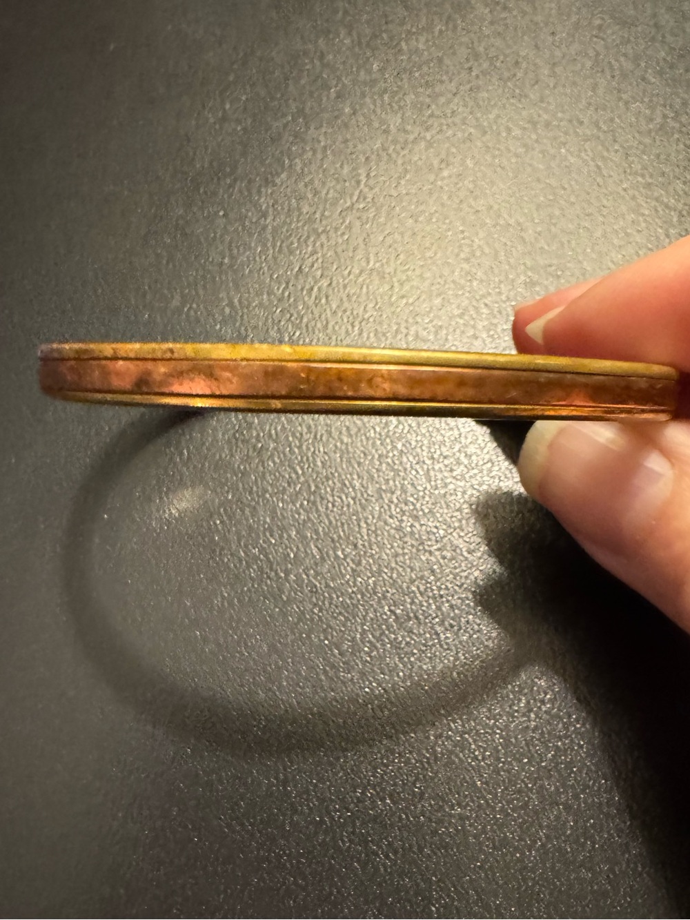 Vintage Sergio Lub California Copper Brass Cuff - Signed Artisan